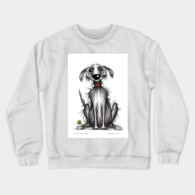 Ollie the dog Crewneck Sweatshirt by Keith Mills